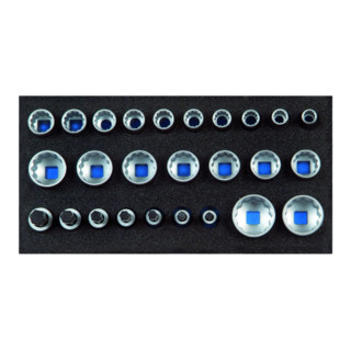 Jeu de douilles Gedore 1/2'', profil UD, dans le module Check-Tool