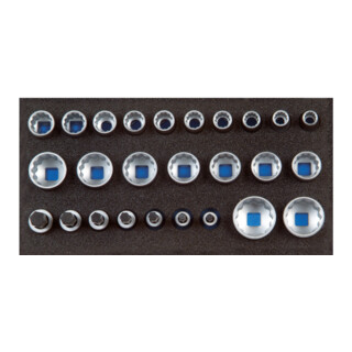 Jeu de douilles Gedore 1/2'', profil UD, dans le module Check-Tool