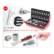 Jeu de douilles KS Tools 1/4", 48 pièces