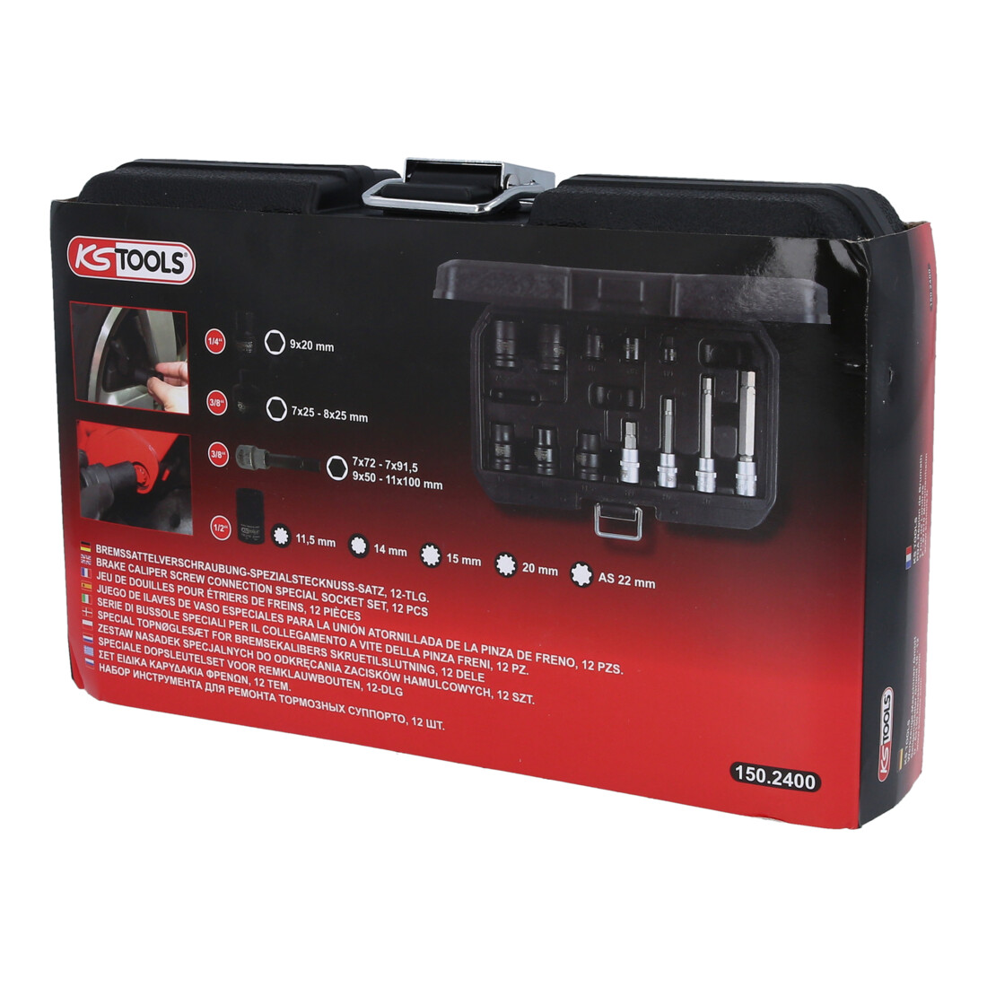 Jeu de douilles KS Tools pour étriers de freins, 12 pcs
