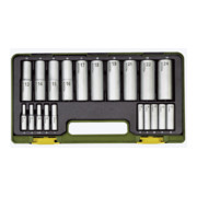 Jeu de douilles longues Proxxon, 1/4" + 1/2" (20 pcs.)
