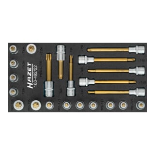 Jeu de douilles mâles TX 163-492/22 HAZET