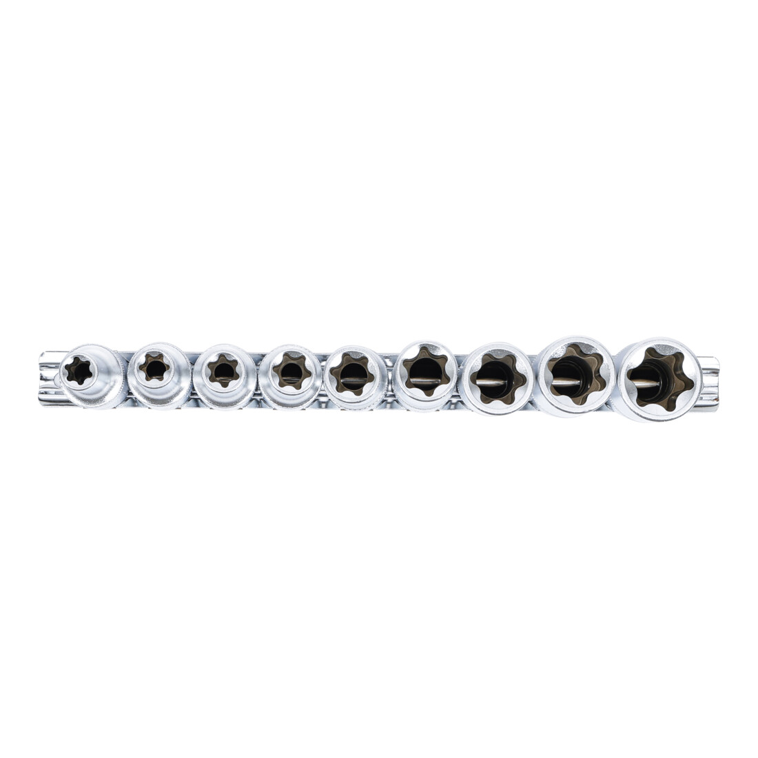 Jeu de douilles, profil E, profondes 12,5 mm (1/2") E10 - E24 9 pièces BGS
