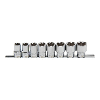 Jeu de douilles, profil T Plus (pour TX Plus) 12,5 mm (1/2") 18EP - 32EP 8 pièces Kraftmann