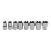 Jeu de douilles, profil T Plus (pour TX Plus) 12,5 mm (1/2") 18EP - 32EP 8 pièces Kraftmann-3