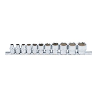 Jeu de Douilles, six pans 10 mm (3/8") 5/16" - 7/8" 11 pièces BGS