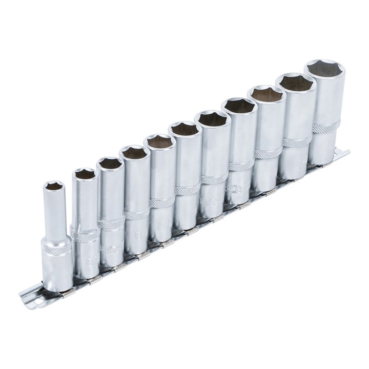 Jeu de douilles six pans, profondes 10 mm (3/8") 8 - 19 mm 11 pièces BGS