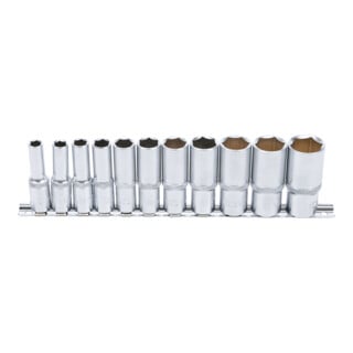 Jeu de douilles six pans, profondes 10 mm (3/8") en pouce 11 pièces BGS