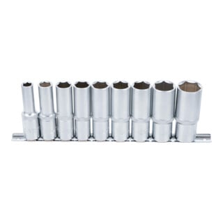 Jeu de douilles six pans, profondes 12,5 mm (1/2") 10 - 24 mm 9 pièces BGS