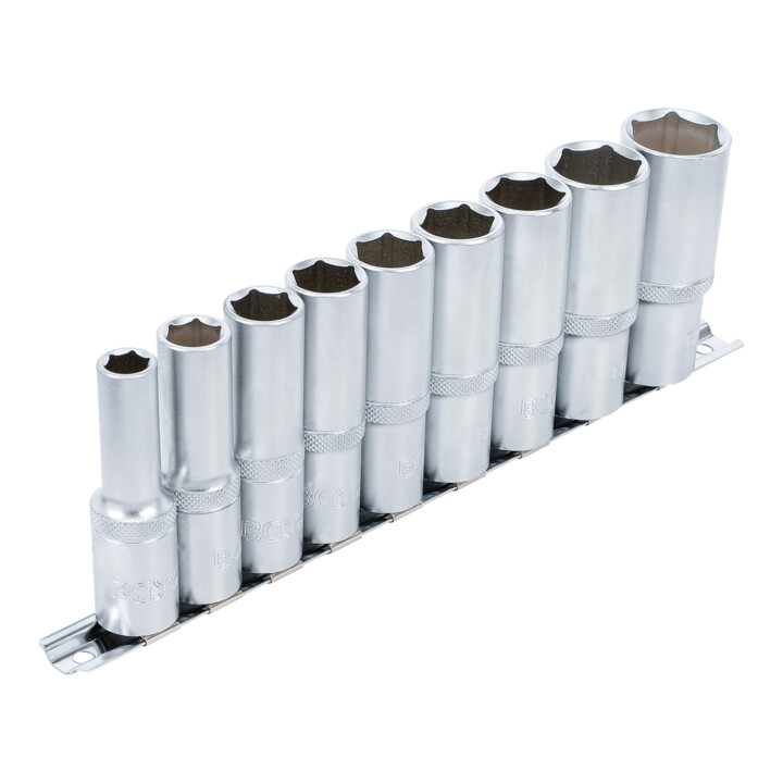 Jeu de douilles six pans, profondes 12,5 mm (1/2") 10 - 24 mm 9 pièces BGS