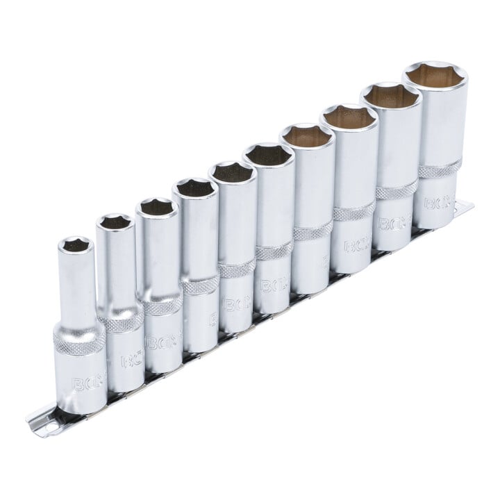 Jeu de douilles six pans, profondes 12,5 mm (1/2") en pouce 10 pièces BGS