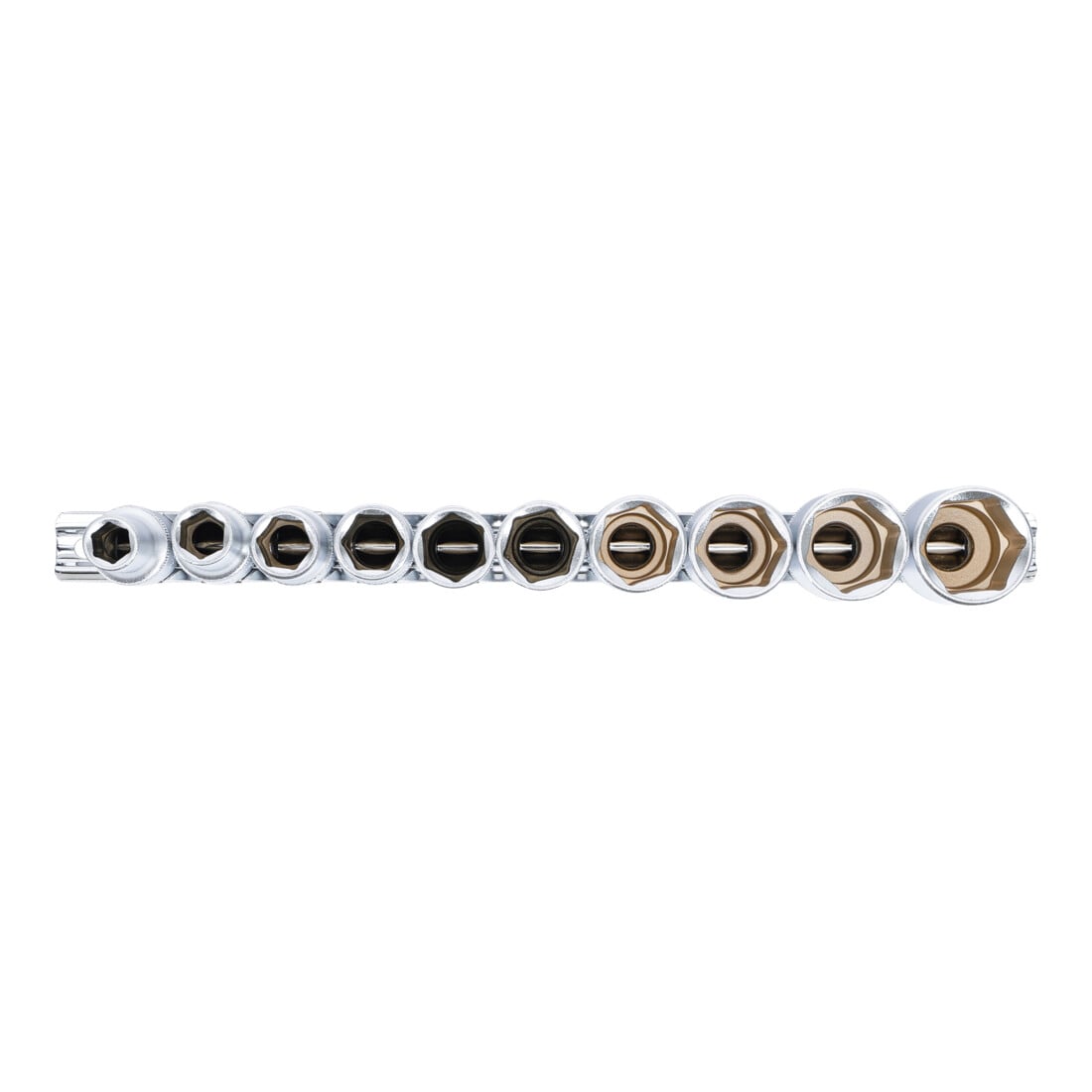 Jeu de douilles six pans, profondes 12,5 mm (1/2") en pouce 10 pièces BGS