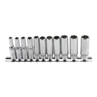 Jeu de douilles six pans, profondes 6,3 mm (1/4") 11 pièces BGS