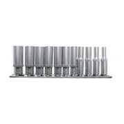 Jeu de douilles six pans, profondes 6,3 mm (1/4") 11 pièces BGS-3