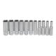 Jeu de douilles six pans, profondes 6,3 mm (1/4") 11 pièces BGS-4