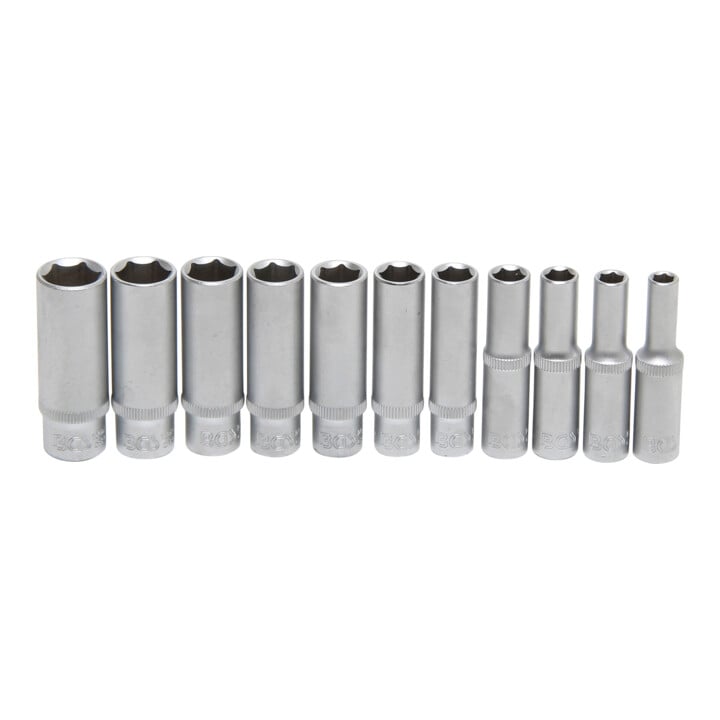 Jeu de douilles six pans, profondes 6,3 mm (1/4") 11 pièces BGS