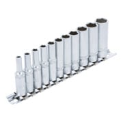 Jeu de Douilles, six pans, profondes 6,3 mm (1/4") 4 – 13 mm 11 pièces BGS-3