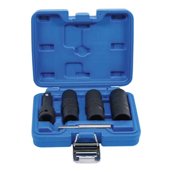Jeu de douilles spéciales de puissance articulées six pans et tournevis 17 - 19 - 21 mm 12,5 mm (1/2") 3 pièces BGS