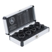 Jeu de douilles spiralées/extracteur de vis 10 mm (3/8") profil hélicoïdal 9 - 19 mm 10 pièces BGS Do it yourself-2