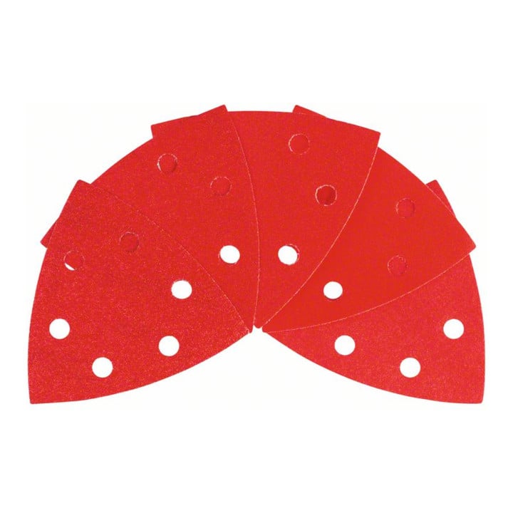 Jeu de feuilles abrasives Bosch pour Multi-Cutter 10 pièces 93 mm 60 80 80 120 120 180 240