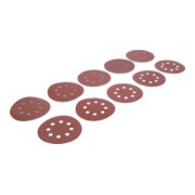 Jeu de feuilles abrasives pour ponçeuse excentrée Ø 125 mm Cal. 40 - 180 25 pièces BGS Do it yourself