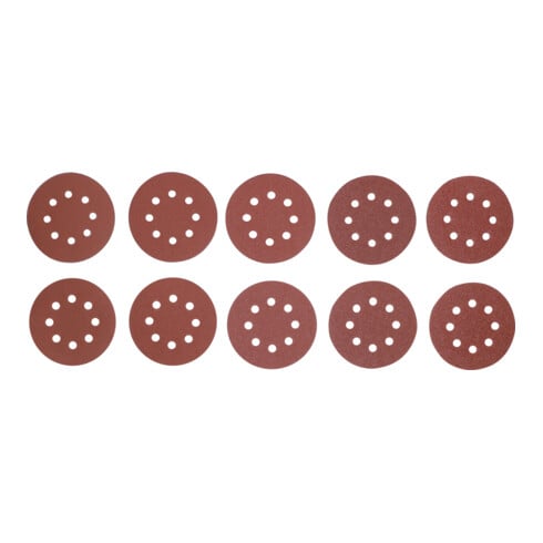 Jeu de feuilles abrasives pour ponçeuse excentrée Ø 125 mm Cal. 40 - 180 25 pièces BGS Do it yourself