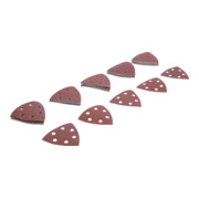 Jeu de feuilles abrasives pour ponceuse triangulaire | 95 x 95 mm | Cal. 40 - 180 BGS Do it yourself-1