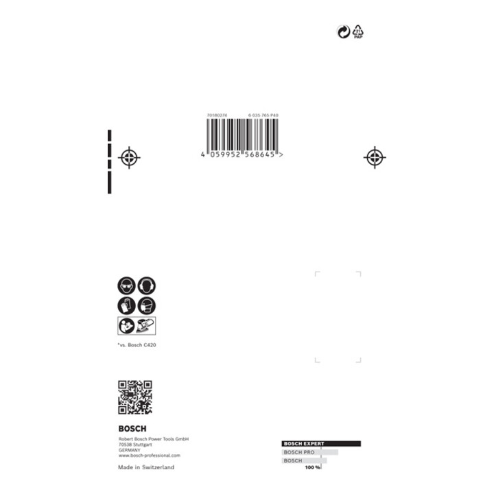 Jeu de filets de ponçage Bosch Expert M480, 100 x 150 mm