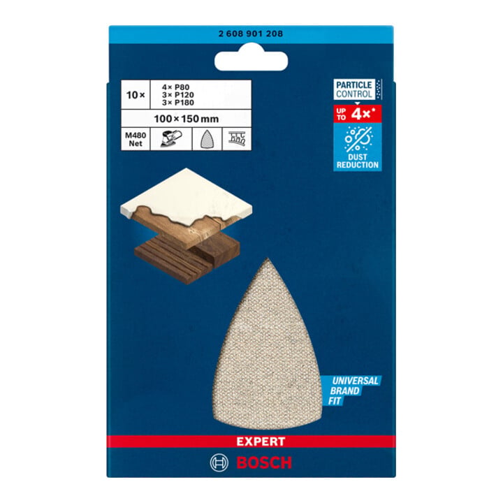 Jeu de filets de ponçage Bosch Expert M480, 100 x 150 mm