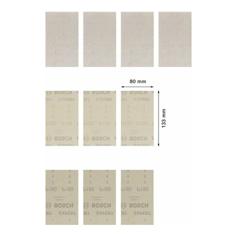 Jeu de filets de ponçage Bosch Expert M480, 80 x 133 mm