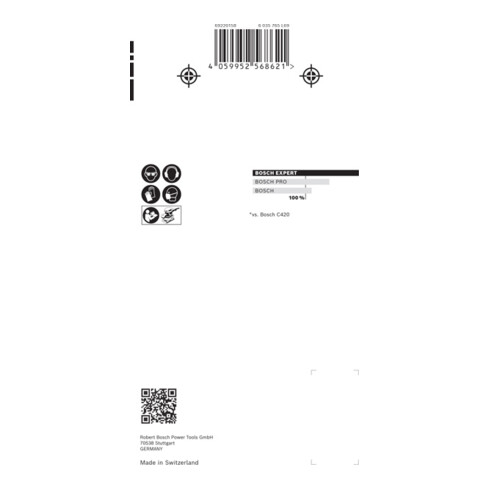Jeu de filets de ponçage Bosch Expert M480, 93 x 186 mm