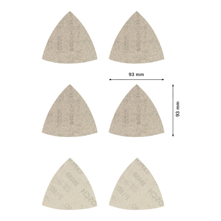 Jeu de filets de ponçage Bosch Expert M480, 93 x 93 mm