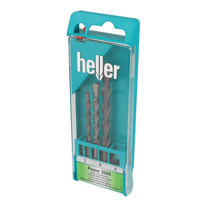 Jeu de forets à béton Heller avec forets pour pierre et acier 3 pièces 5-8mm