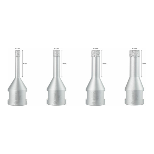 Jeu de forets à diamant Bosch Dry Speed, 4 pièces, 6 - 12 mm
