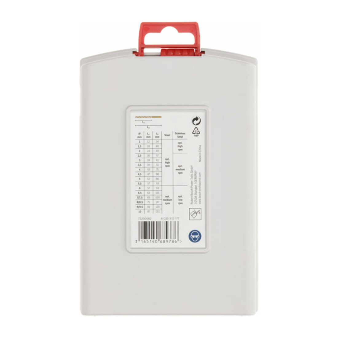 Jeu de forets à métaux Bosch HSS-Co (alliage de cobalt), ProBox 19 pièces DIN 338 1-10 mm
