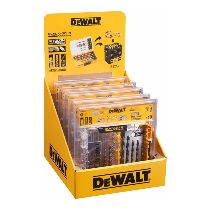 Jeu de forets à métaux DEWALT HSS-G 10 pcs. hex.