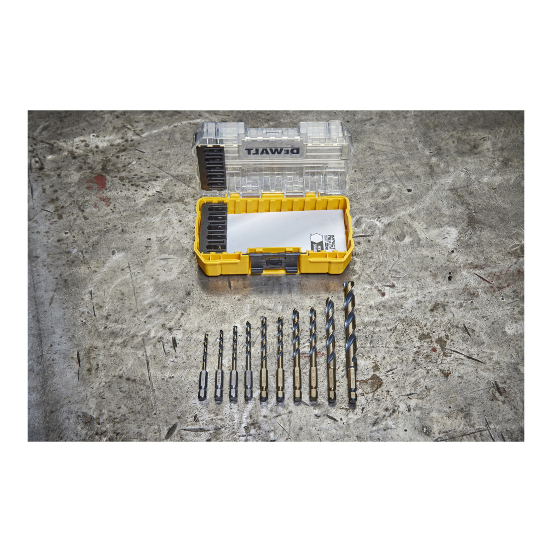 Jeu de forets à métaux DEWALT HSS-G 10 pcs. hex.