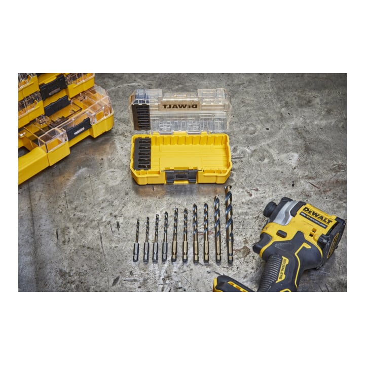 Jeu de forets à métaux DEWALT HSS-G 10 pcs. hex.