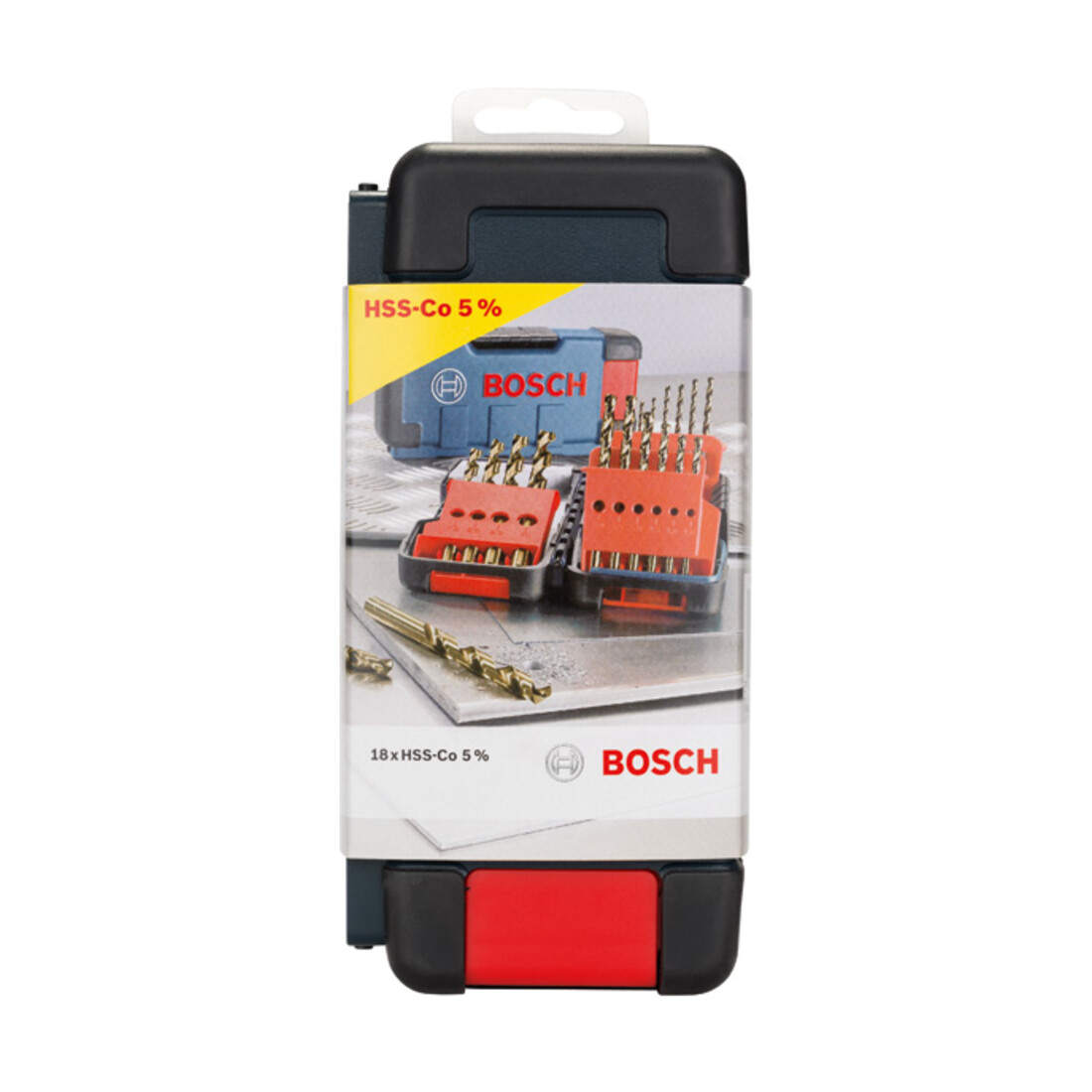Jeu de forets à métaux Toughbox Bosch 18 pièces HSS-Co, DIN 338, 135