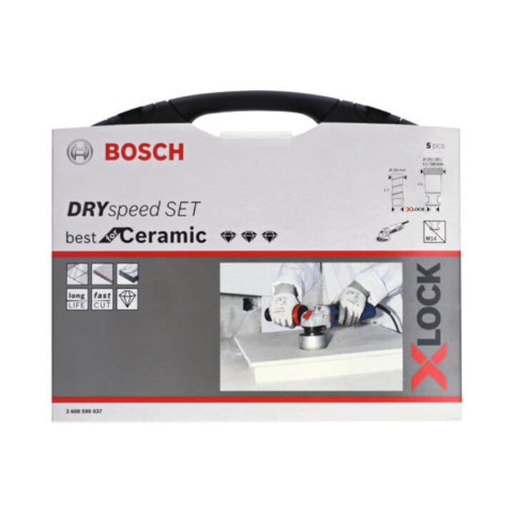 Jeu de forets à sec diamant Bosch X-LOCK Best for Ceramic Dry Speed 20 - 68 mm 5 pièces