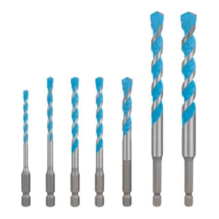Jeu de forets Bosch EXPERT HEX-9 Multi Construction, 7 pièces