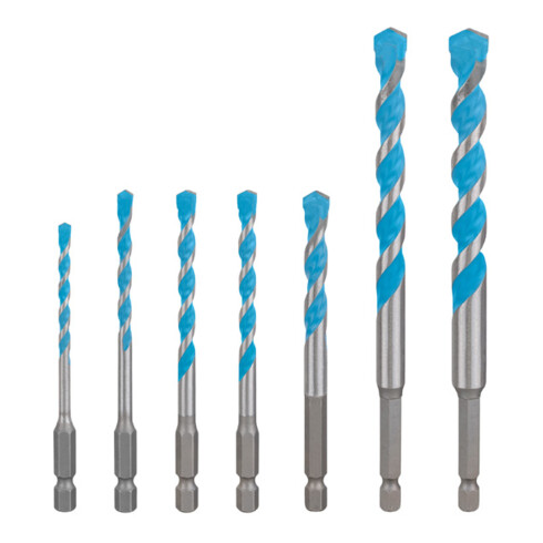 Jeu de forets Bosch EXPERT HEX-9 Multi Construction, 7 pièces