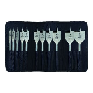 Jeu de forets de fraisage à plat CV brillant 11 pièces 10-40mm