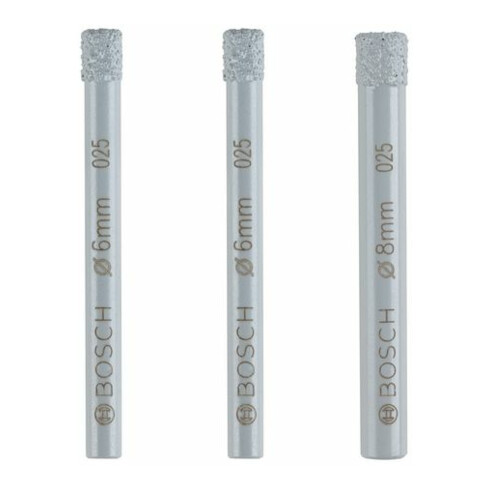 Jeu de forets diamantés Bosch Expert for Ceramic (6, 6, 8 mm)