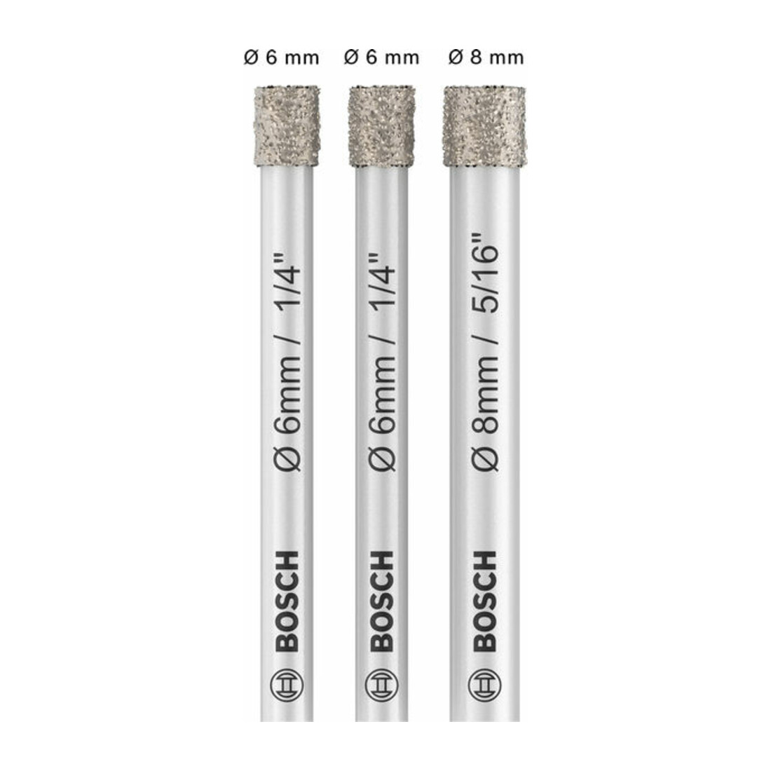 Jeu de forets diamantés Bosch Expert for Ceramic (6, 6, 8 mm)