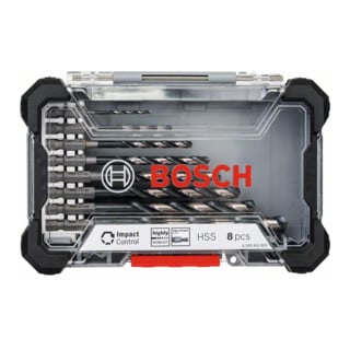Jeu de forets hélicoïdaux Bosch Impact Control HSS 8 pièces