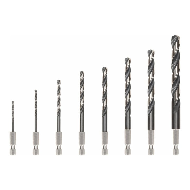 Jeu de forets hélicoïdaux Bosch Impact Control HSS 8 pièces