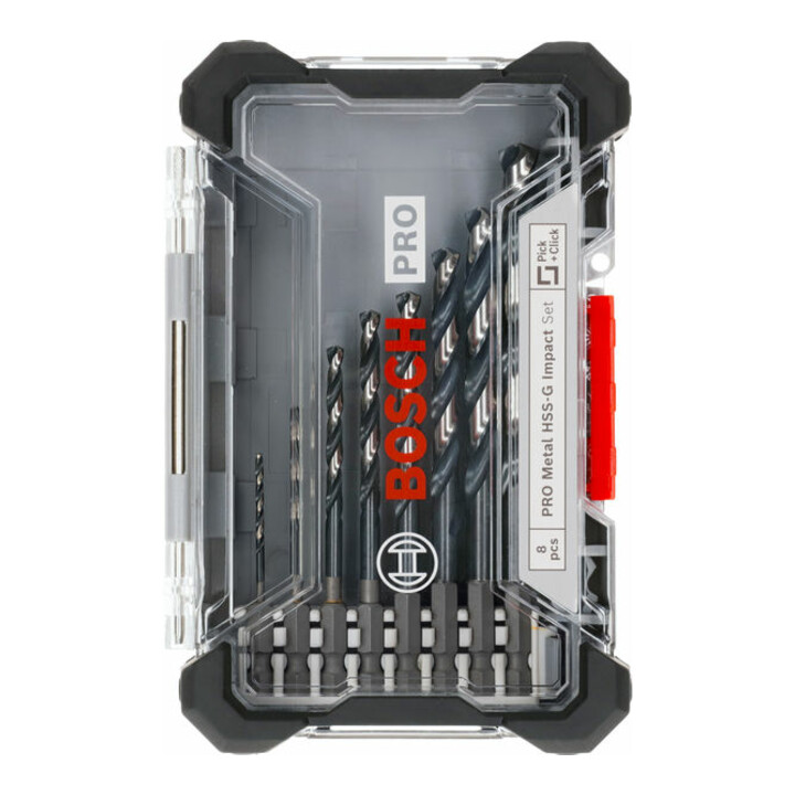 Jeu de forets hélicoïdaux Bosch Impact Control HSS 8 pièces