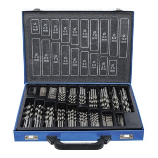 Jeu de forets hélicoïdaux HSS 1 - 10 mm 170 pièces BGS