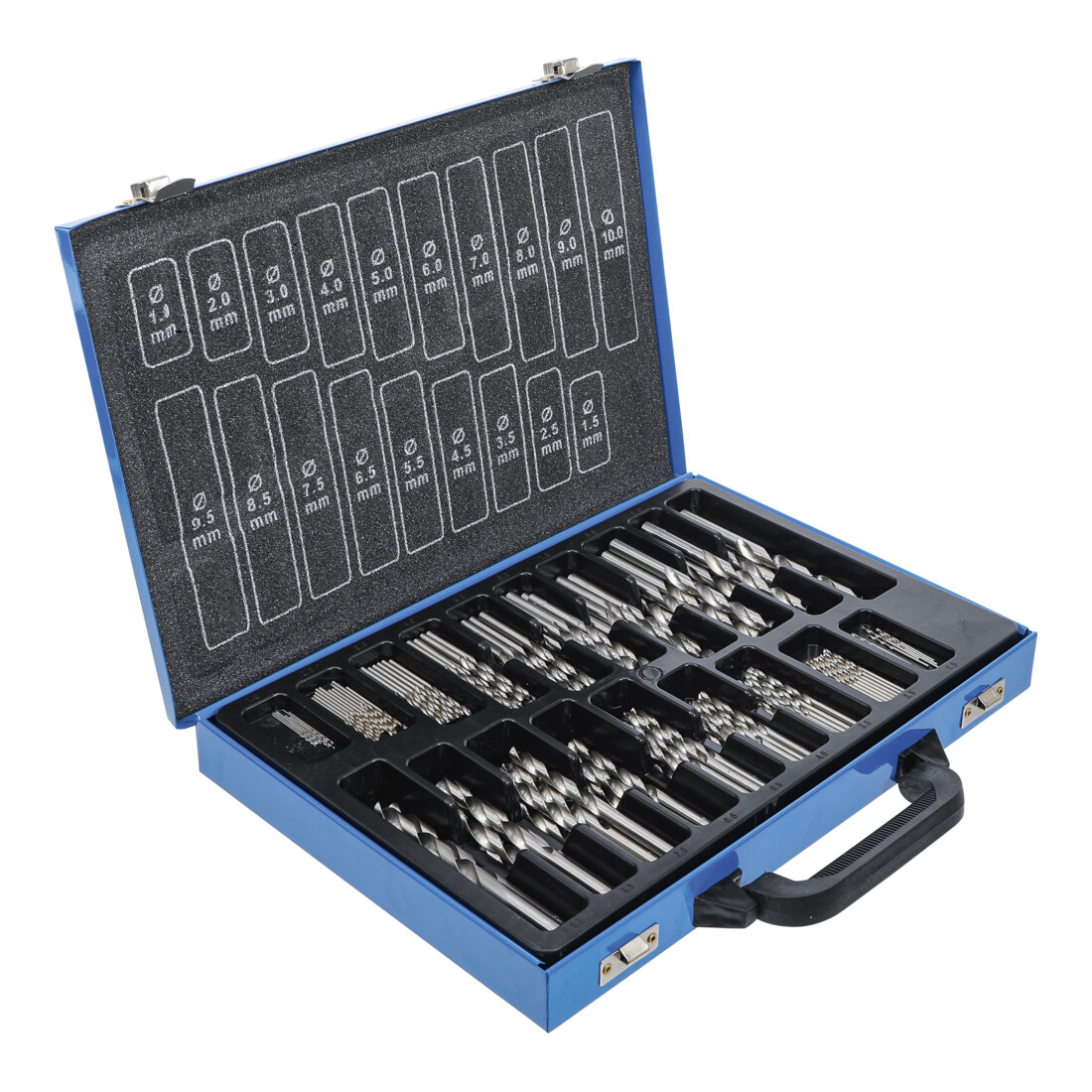 Jeu de forets hélicoïdaux HSS 1 - 10 mm 170 pièces BGS